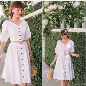 Gal Meets Glam White Skirt Set XS